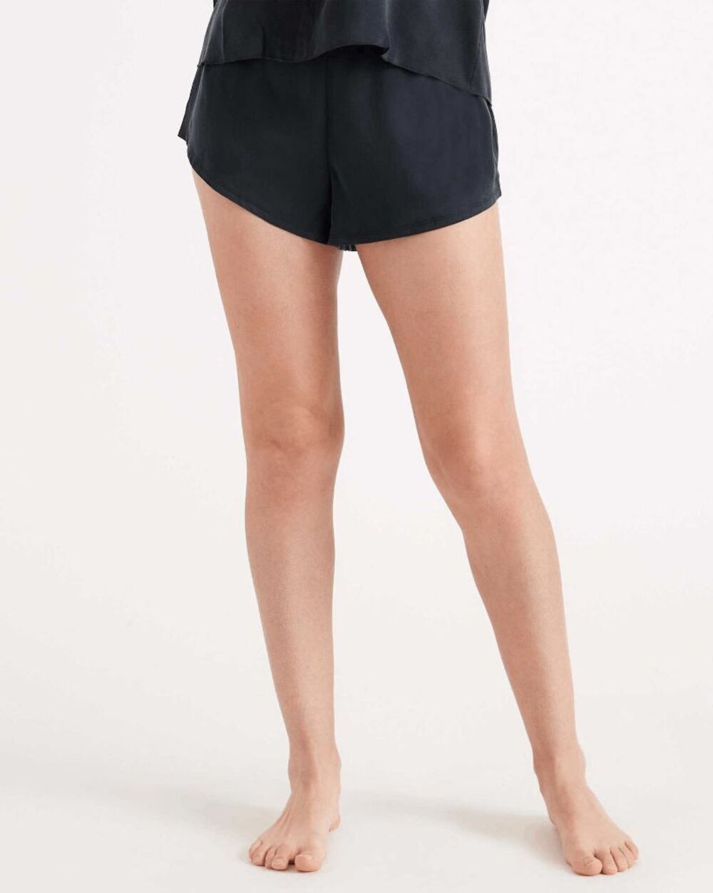 Quince Black 100% Washable Silk Sleepwear Pajama Shorts Women's Size XL